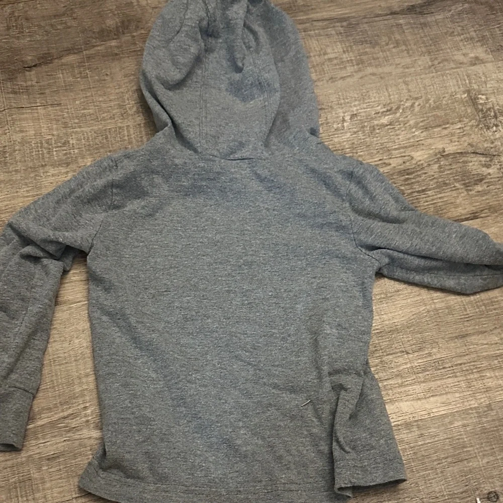 Nike Kids Gray Hoodie with Camouflage Orange Logo